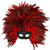 Generisch Maschera di piume veneziana da donna, costume di carnevale, ballo, mezza maschera da donna, maschera per cosplay, maschera per gli occhi, maschera con piume, accessorio per feste in maschera