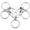 INBLUE Set di Portachiavi in Acciaio Inox Personalizzato 2-5 Nomi Cuore Puzzle Pezzi Portachiavi Nome Personalizzato Regali Portachiavi per Donne