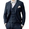 Leader of the Beauty Abito da uomo in lino 3 pezzi formale da uomo d'affari blazer pantaloni abito con risvolti a tacca matrimonio testimoni dello sposo abbigliamento per feste