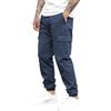 shownicer Pantaloni Cargo Uomo Estivi Jogging Pantaloni Casual Elastico Pantalone con 5 Tasche A Blu XXL