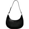 LYEAA Borsa tote piccola a mezzaluna in pelle PU Borsa shopping da donna Borsa semplice ed elegante alla moda (Nero)