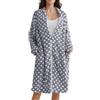 ORANDESIGNE Vestaglia Donna Invernale Pile Vestaglia Corta Accappatoio Morbida Leggero Vestaglia da Camera con Cerniera A Blu XS