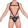 GENEMEN Bretelle da uomo, cinturino toracico in nylon, sexy, cintura di imbracatura erotica, body tenuta, tute, B-black, Taglia Unica