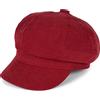 styleBREAKER Cappello a Palloncino in Tessuto Morbido da Donna, Cappello a Punta in Stile Vintage, Cappello a Scorrimento Bakerboy, Cappello Newsboy 04023086, Colore:Vino Rosso