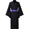BPURB Vestaglia da uomo tradizionale giapponese yukata kimono per uomo, accappatoio da casa, Nero, XL