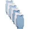 NEXT Bambini Confezione da 7 body a canotta per neonati Blu 6 Mesi-9 Mesi