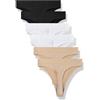 GRANKEE Perizoma Vita Alta Thong Slip Tanga Donna Senza Cuciture Sexy Invisibili Comode Multypack, Pacco da 6(B2W2S2 6 Pezzi L)