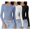 Ekouaer Base Layer Maglia Termica Donna Girocollo Intimo Termico Autunno Termico Top da Donna