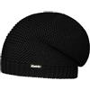 Eisbär Berretto a Maglia Corson Oversize Donna/Uomo - Made in Austria Beanie Invernale da Sci Lana con Fodera, Fodera Autunno/Inverno Inverno - Taglia Unica Nero