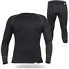 SES Set intimo termico da uomo, 3/4 lungo, S - 4XL, in 75% cotone e 25% poliestere, traspirante e durevole, biancheria intima termica con apertura per uomo/biancheria intima termica per calore e