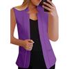 TYQQU Donne Vintage Solid Slim Fit Estate Formale Gilet Leggero Casual Business Blazer Giacca Viola XS