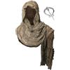FSUJWOA Sciarpa medievale Wrap Mantello, panno lungo con spilla, rinascimentale Hooded Shaw, cappuccio sciamano