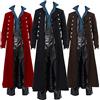 VPQILH Lungo Giacca Gotica Uomo Vendita, Doppiopetto Giacca Steampunk da Uomo Vintage Medievale Trench Coat Risvolto Cappotto Vittoriana Uniforme Costumi da Gentiluomo per Carnevale, Halloween Costume