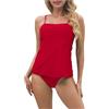 Generico Costume da Bagno Donna Due Pezzi Vita Alta Costumi-Due-Pezzi Ragazza Intero Contenitivo Pancia E Seno Copricostume Mare Nero Mode Primavera 2025 Firmata