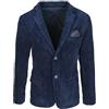 Evoga Giacca Uomo Sartoriale in Velluto Slim Fit Blazer Invernale Elegante Casual