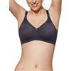 Selene, Reggiseno Donna in Cotone Traspirante, Senza Ferretto e Imbottitura, Collezione Blanca, Colore Nero, Taglia 7C