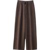DBFBDTU Pantaloni A Gamba Larga in Cashmere da Donna Pantaloni A Gamba Larga in Cashmere Lavorati A Maglia Tinta Unita Casual Mocha Brown M