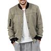 ORANDESIGNE Giacca in Pelle Scamosciata Uomo Leggero Casual Autunnale Bomber Giubbotto Vintage Giacca Invernale Calda Vento Bomber Giacca Casual Jacket Slim Fit A Albicocca L