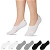 Snocks Calze Uomo Corte Fantasmini Donna - Calzini per Donna Uomo Sneaker Unisex Calze Corti in Cotone Organico Traspiranti - Mix (Nero/Grigio/Bianco) - 47-50
