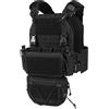 VOTAGOO Plate Carrier con chiusura rapida 500D da uomo con tasca a goccia, gilet da allenamento regolabile per esterni, Taglia unica (CP/RG/BK)