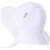 Jan & Jul Cappello da Sole per Neonati, Protezione UV 50+ UPF (Taglia: 0-6 Mesi, Bianco)