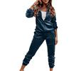 Minetom Tuta Sportiva Donna in Velluto Y2k Sportwear 2 Pezzi Completi Sportivi Felpa con Cappuccio a Zipper + Pantaloni Jogging Pigiama Set per Training Yoga Casual B Blu Scuro L