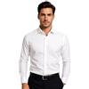 DANILO BUGLIONE Camicia Uomo Bianca Elegante, Camicie da Uomo Regular in Cotone Piquet, Polsini e Collo con Portastecche,Classica Artigianale Sartoria Napoletana (306, 41)