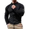 palglg Uomo Sport Felpa con Cappuccio Zip Completa Giacca Leggero Fitness Manica Lunga Asciugatura Rapida Maglie per Corsa Top Nero M