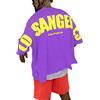 ORANDESIGNE Maglietta Uomo T-Shirt A Maniche Corte Tee Oversize Girocollo Stampa Spalle Scese Estivi Camicetta Streetwear Sportivi Tops A Viola S