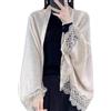 LIUYUYOUGO Scialle Donna Elegante,Scialli E Stole In Pashmina Di Lana Per Donna Cardigan Con Poncho Lavorato A Maglia Maglione Elegante Sciarpa In Morbido Cashmere Con Maniche Maglione Da Donna Capp