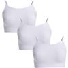 UnsichtBra Set da 3 Bustier Senza Ferretto per Donna | Confezione Multipla di Reggiseni Bralette con Spalline Sottili | Indumenti Base per Lo Sport e Lo Yoga, Top Bustier (3 x Bianco, M-L)