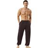 HOEREV Uomo Donna Super Soft Yoga Pantaloni Taiji Lounge Pant, caffè, S