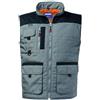 Generico Rossini HH218 Morgan Gilet imbottito da lavoro unisex misto poliestere cotone chiusura con cerniera multitasche (IT, Testo, L, Regular, Regular, Grigio/Nero)