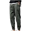 Generico Pantaloni in Tessuto da Uomo Eleganti con Elastico Pantaloni Termici da Calcio Lunghi Larghi in Cotone Casual Sportivi Pantaloni Slim Fit Impermeabili