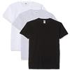 Fruit of The Loom Original Tee, 3 Pack, T-Shirt Uomo, Multicolore (White/Black/Heather Grey E), Large