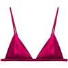 SilRiver - Reggiseno a Triangolo con Coppa Morbida, da Donna, in Raso di Seta, Bralette, Senza Ferretto, Morbido e Confortevole - Viola Rosato. - S