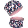 HECKBO Set Berretto & Scaldacollo 360° Riflettente per Bambini - 95% Cotone - Materiale elastico morbido e facile da curare - Beanie Primavera Autunno Inverno (48-54 cm)