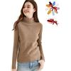 Chanyarn Donna Maglione Dolcevita 100% Cashmere Autunno Inverno Caldo Morbido Maniche Lunghe Coste Pullover in Maglia