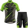 Lixada Tuta da Bicicletta MTB Estiva da Uomo Traspirante Asciugatura Veloce Manica Corta e Pantaloncini Imbottiti Maglia da Ciclismo, S-2XL