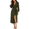 PrinStory Accappatoio da Donna Leggero con Maniche a 3/4, con Scollo a V, Kimono