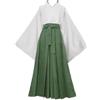 COSDREAMER Set di kimono da uomo con vestaglia Tongma Comics Geisha giapponese Yukata con volant (UK, Alpha, XXL, regolare, bianco e verde)