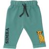 Disney Baby Disney - Pantaloni da bambino in pile Disney Simba Re Leone, 100% cotone, colore: verde, verde acqua, 18 mesi