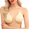 ZENITHORA Reggiseno adesivo da donna, reggiseno push-up invisibile appiccicoso senza spalline senza spalline con, Beige, C
