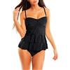 Octopus Figuroptimizer Tankini Set/Slip/Neckholder/Banddeau/Cut Out Diversi motivi/Costume da bagno -f3855, Tankini Nero, Slip (Sw) L(sw), 60
