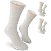 Safersox Calzini quotidiani Safersox da uomo e donna - con protezione antizanzare, 3 Paia, Grigio melange, 43-46