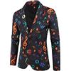 sutelang lurryly Uomo Business Mairage Giacca Costume Fantasia Giacca Chic Blazer Uomo Slim Fit Plaid Paillettes Elegante Costume Uomo 2 Bottoni Taglio Slim Abbottonatura Semplice Blazer