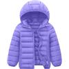 Generisch Cappotto da sci per bambini, giacca invernale per ragazze, ragazzi, casual, con cappuccio, per bambini, antivento, caldo, giacca da 18 pantaloni, Lilla, 9-10 Anni