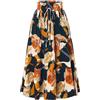 Adigaber Maxi Gonna Lunga Donna Vita Elastica Boho Gonne Lunghe Estive con Coulisse Floreale Swing Gonna A-Linea retrò Elegante