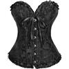 CUEMOON Corsetto da donna con petto intero gotico, vintage, bustierino retrò, Nero , S