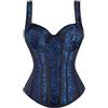MJGkhiy Corsetto Donna Nero Con Spalline Taglie Forti Coulisse Bustier Top Floreale Lace Up Corsetto Disossato Sposa Push Up Marrone Corsetti Intimo Sera Elegante Slim Waist Trainer Festa Corsetto Rosa